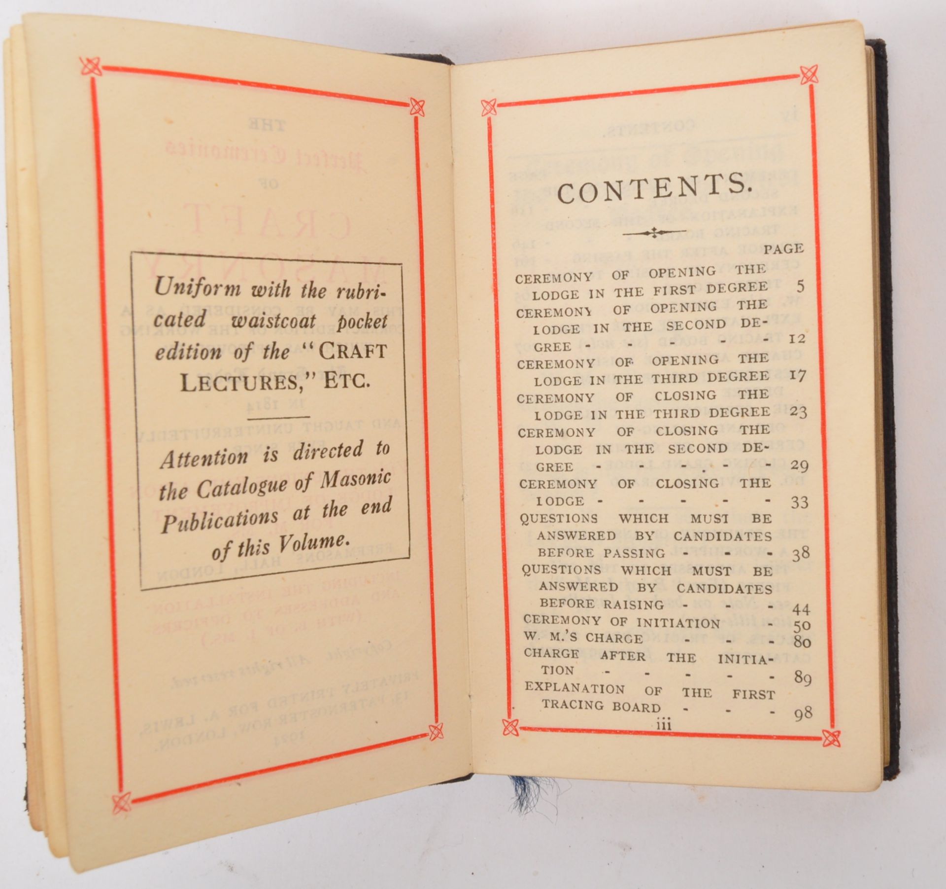 20TH CENTURY HALLMARKED SILVER MASONIC MEDAL & CEREMONY BOOK - Bild 5 aus 5