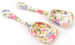 ROYAL WINTON CHINTZ PATTERN TABLE CONDIMENT SHOVELS