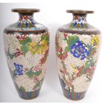PAIR OF EARLY 20TH CENTURY CHINESE CLOISONNE ENAMEL VASES