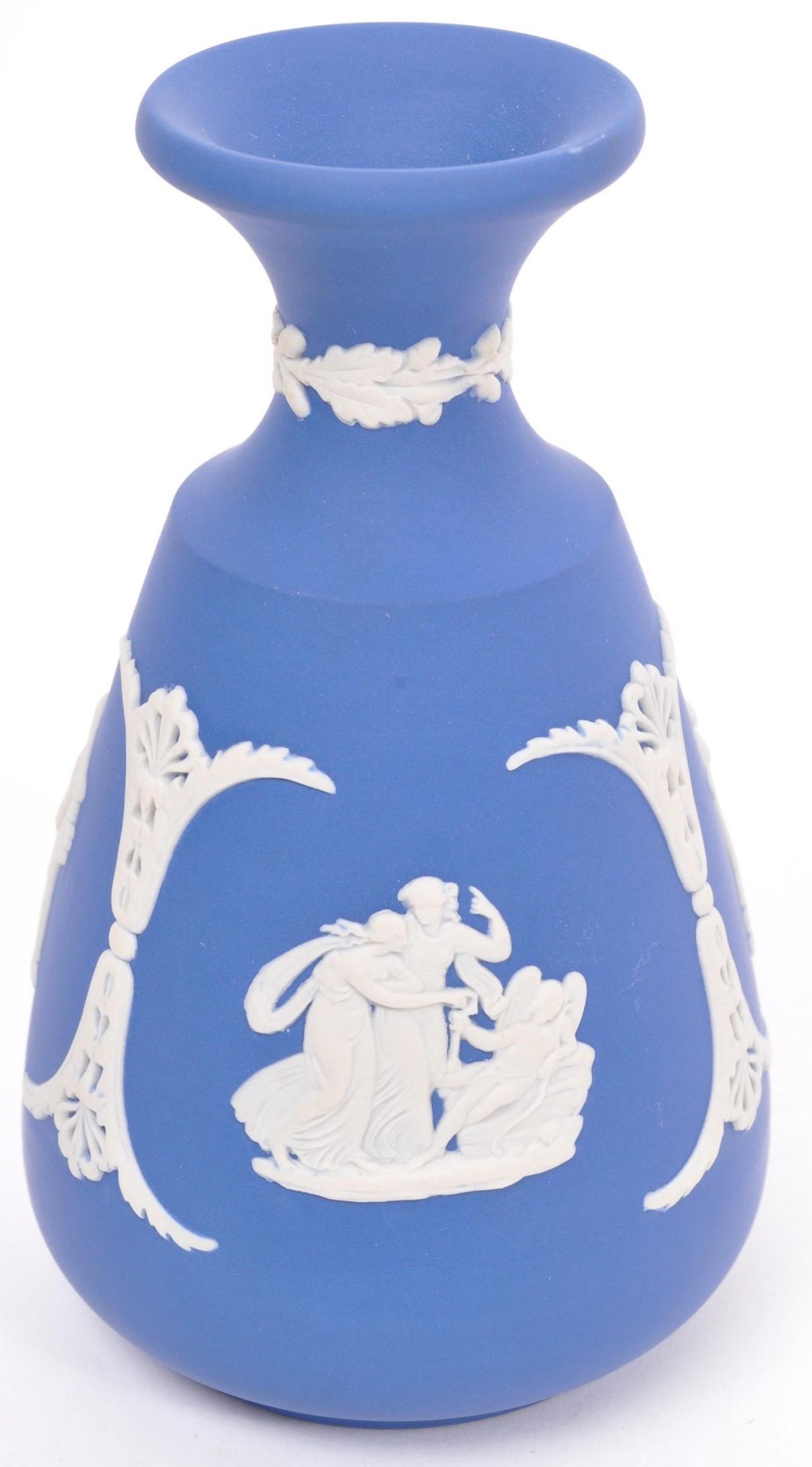 FIVE WEDGWOOD CAMEO WARE JASPERWARE BUD VASES - Image 8 of 9