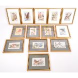 COLLECTION OF THIRTEEN CASHS COLLECTORS RANGE SILK PICTURES