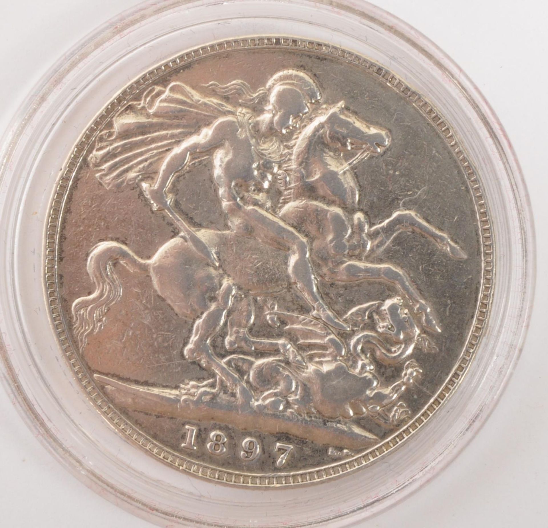 19TH CENTURY VICTORIAN 1897 SILVER CROWN COIN