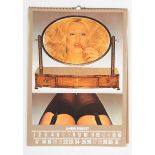 1973 VINTAGE RETRO EROTIC AUTO CALENDAR BY PIRELLI TYRES