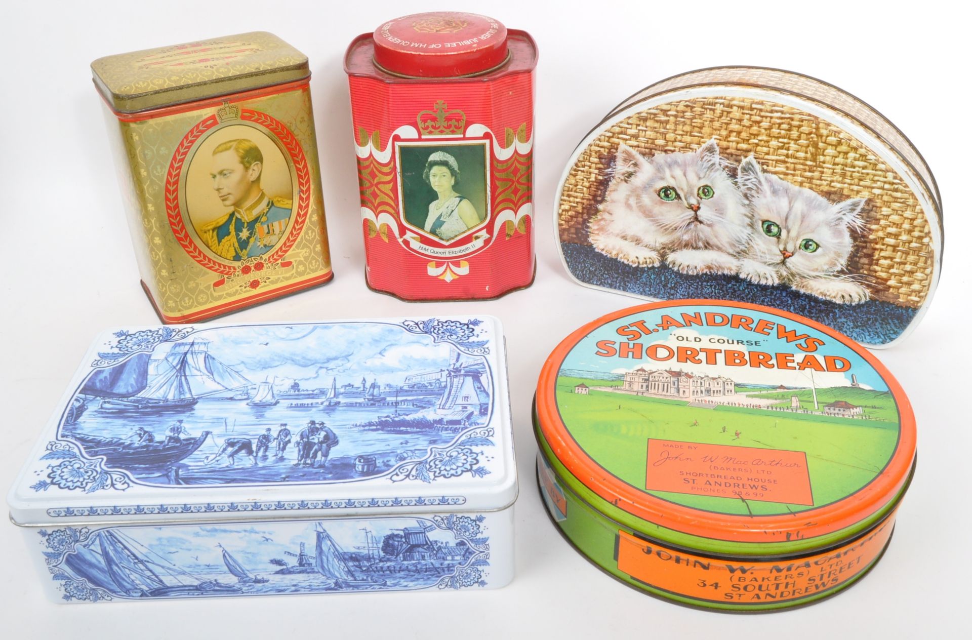 LARGE COLLECTION OF MID CENTURY VINTAGE BISCUIT TINS - Image 2 of 8