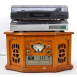 TWO VINTAGE SONY & ONE CONTEMPORARY NOSTALGIC TURNTABLES