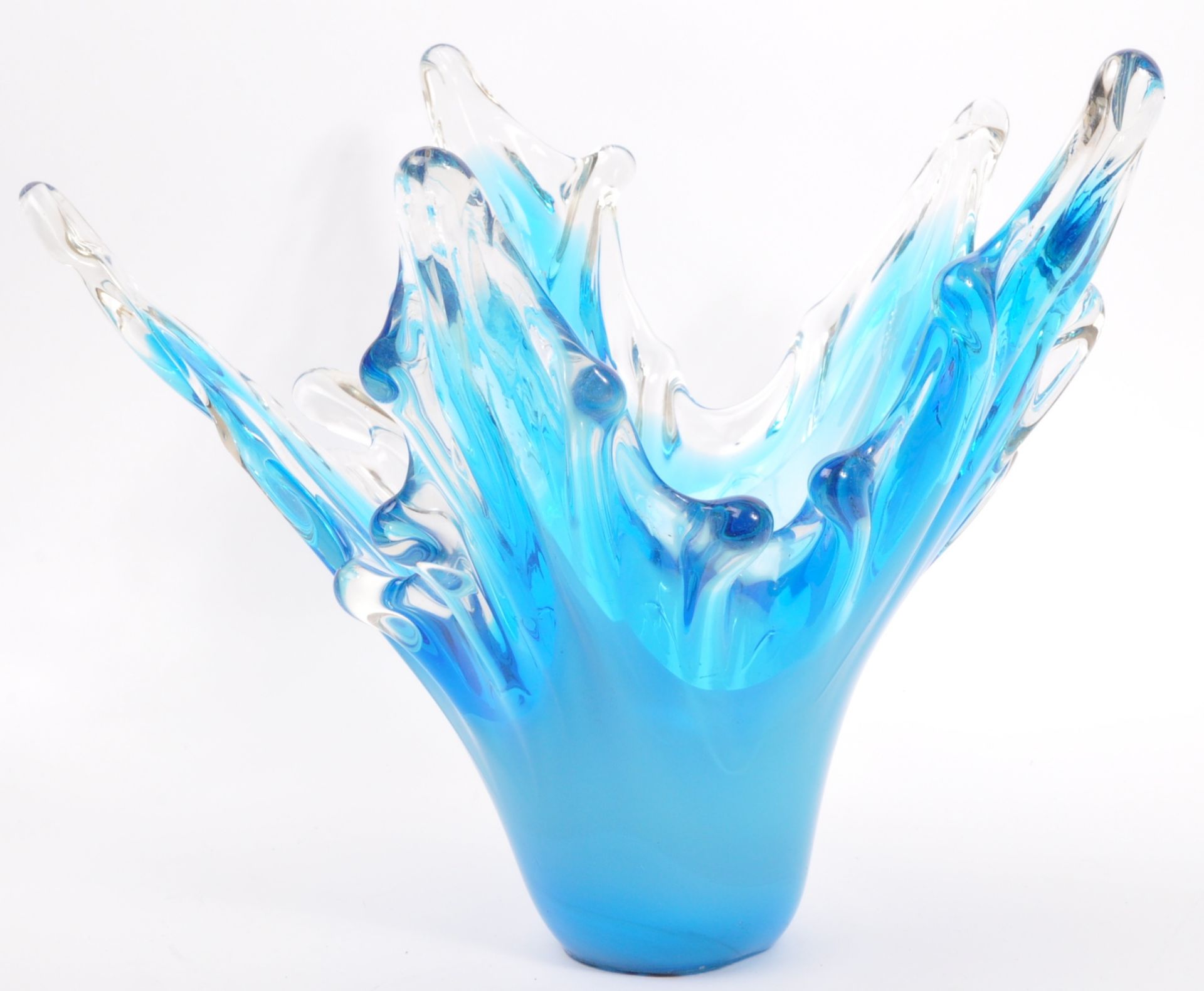 20TH CENTURY STUDIO ART GLASS SPLASH VASE - Image 2 of 6