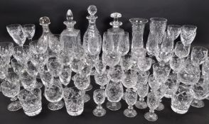 LARGE COLLECTION OF 20TH CENTURY CUT GLASS DRINKING GLASSES