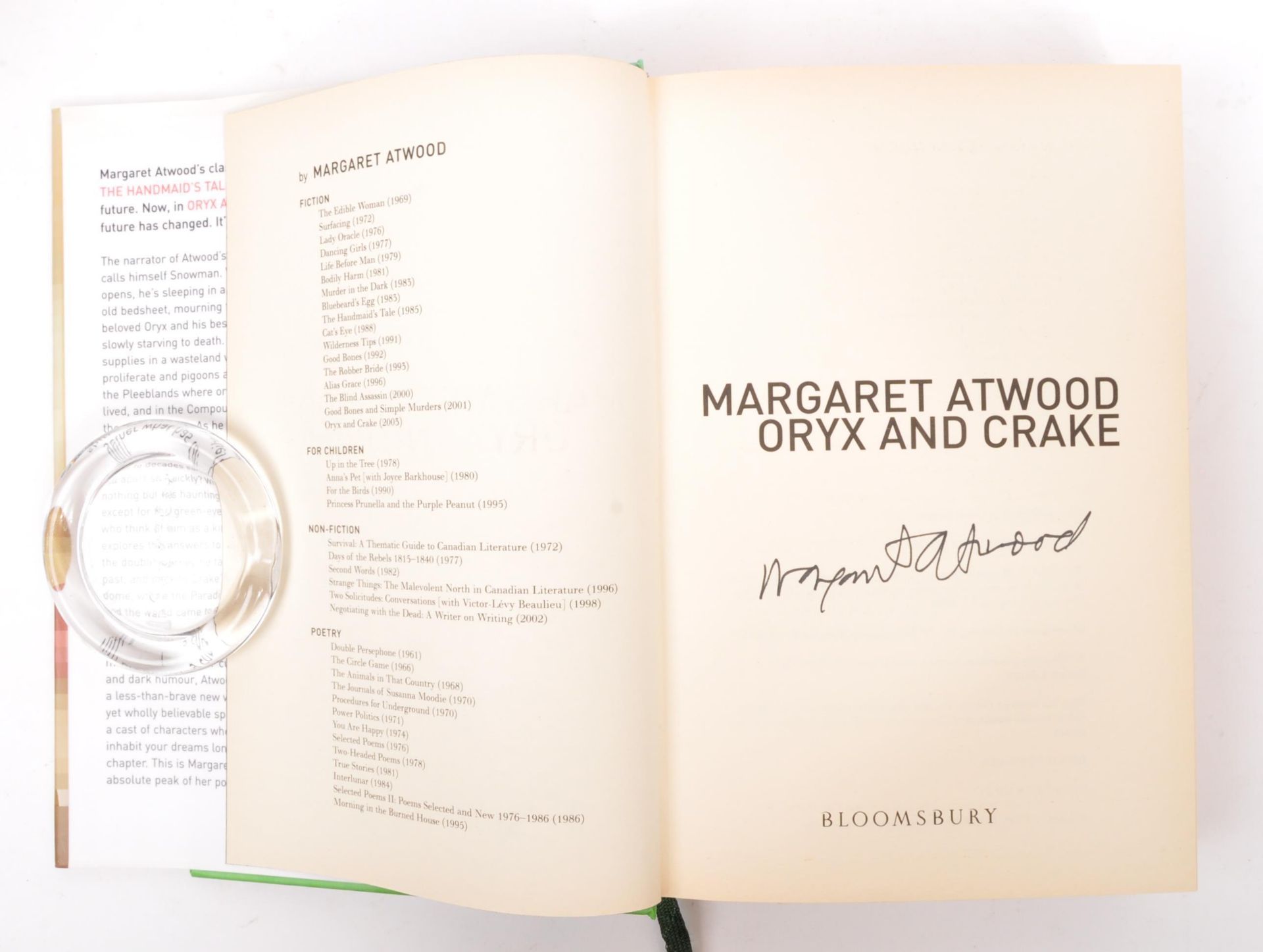 MARGARET ATWOOD - COLLECTION OF SIGNED FIRST EDITION NOVELS - Image 2 of 10