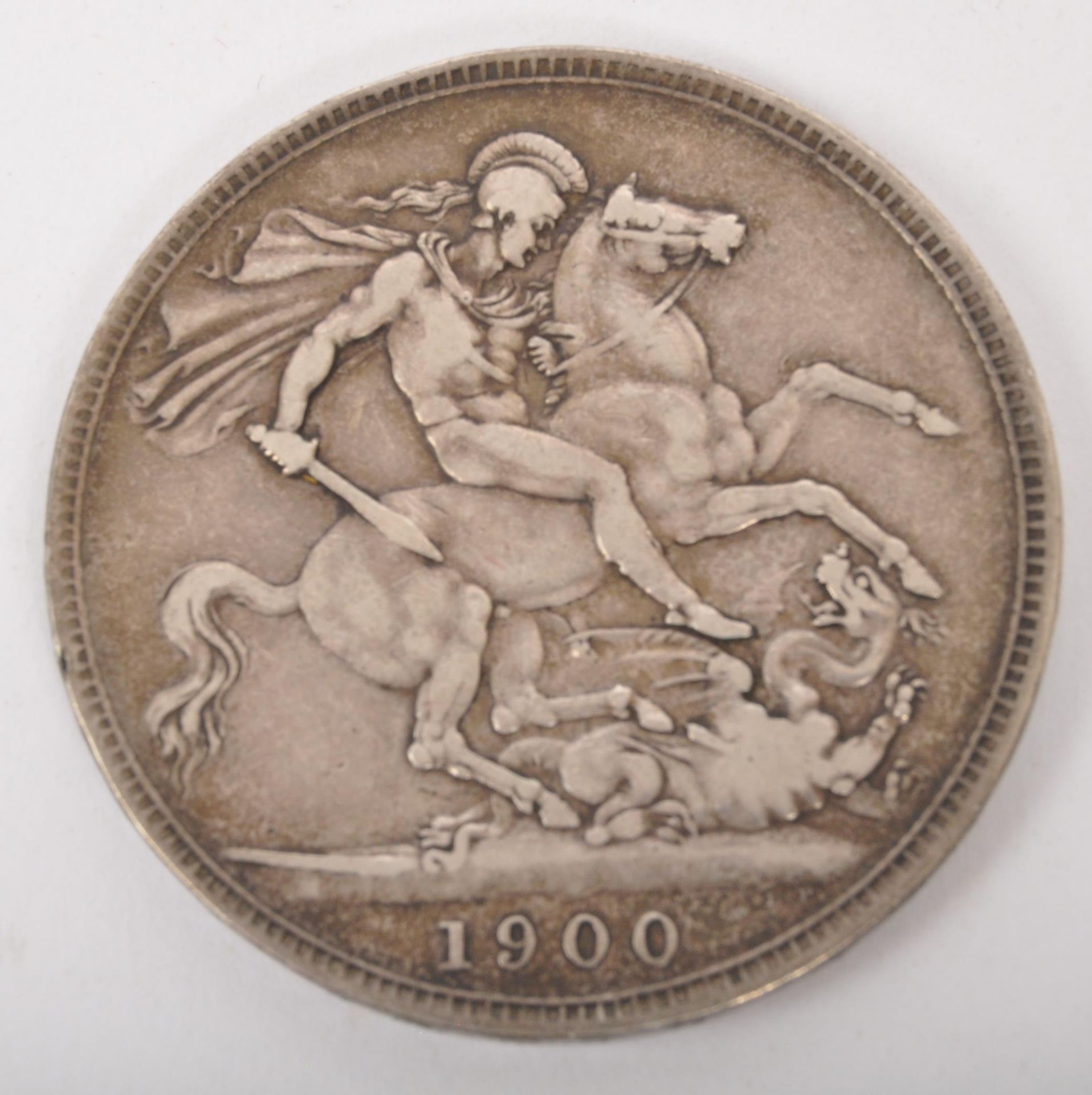 TWO QUEEN VICTORIA 1899 & 1900 SILVER CROWN COINS - Image 3 of 4