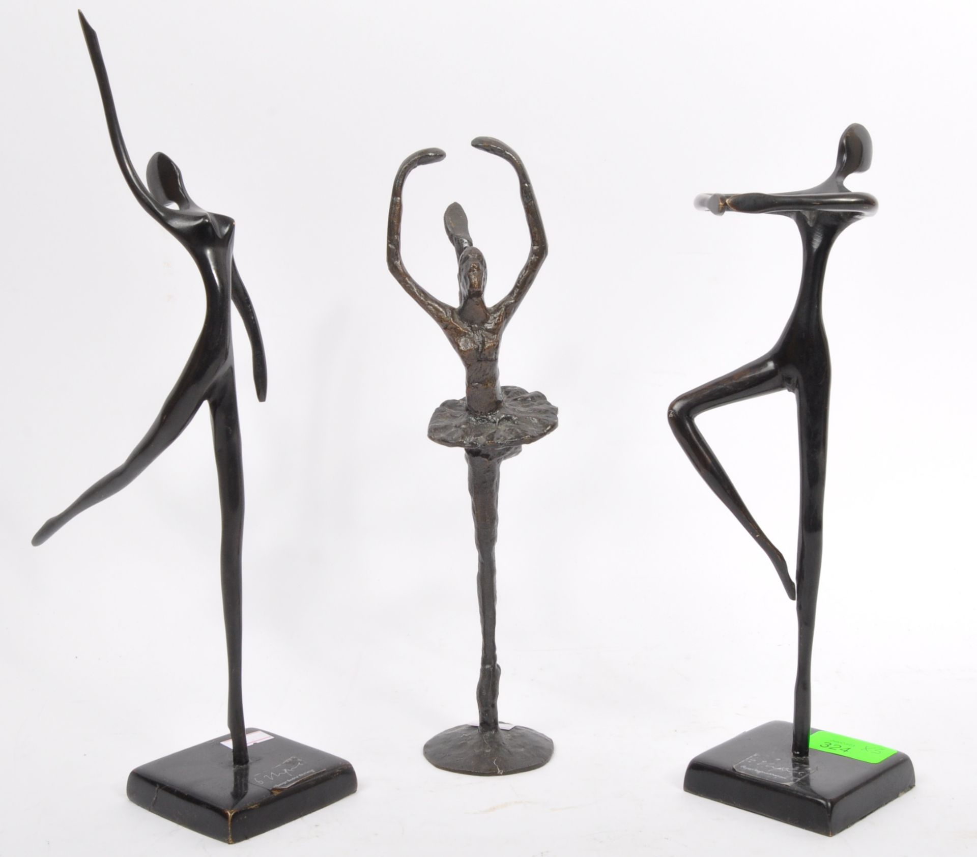 MODERNIST BRONZE DANCING STATUE FIGURINES BY BODRUL KHALIQUE