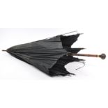 19TH CENTURY VICTORIAN INLAID PIQUE UMBRELLA