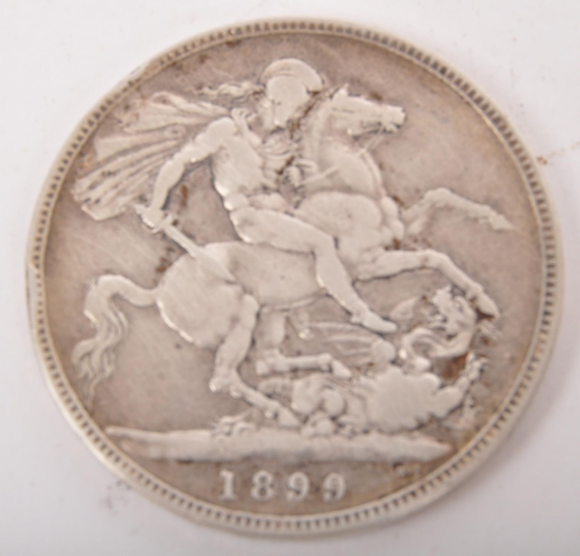 TWO QUEEN VICTORIA 1899 & 1900 SILVER CROWN COINS - Image 4 of 4