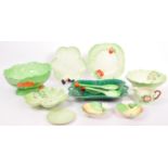 COLLECTION OF CARLTONWARE LEAF PATTERN TABLE WARES