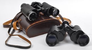 TWO 20TH CENTURY BINOCULARS - CARL ZEISS AND INVINCIBLE