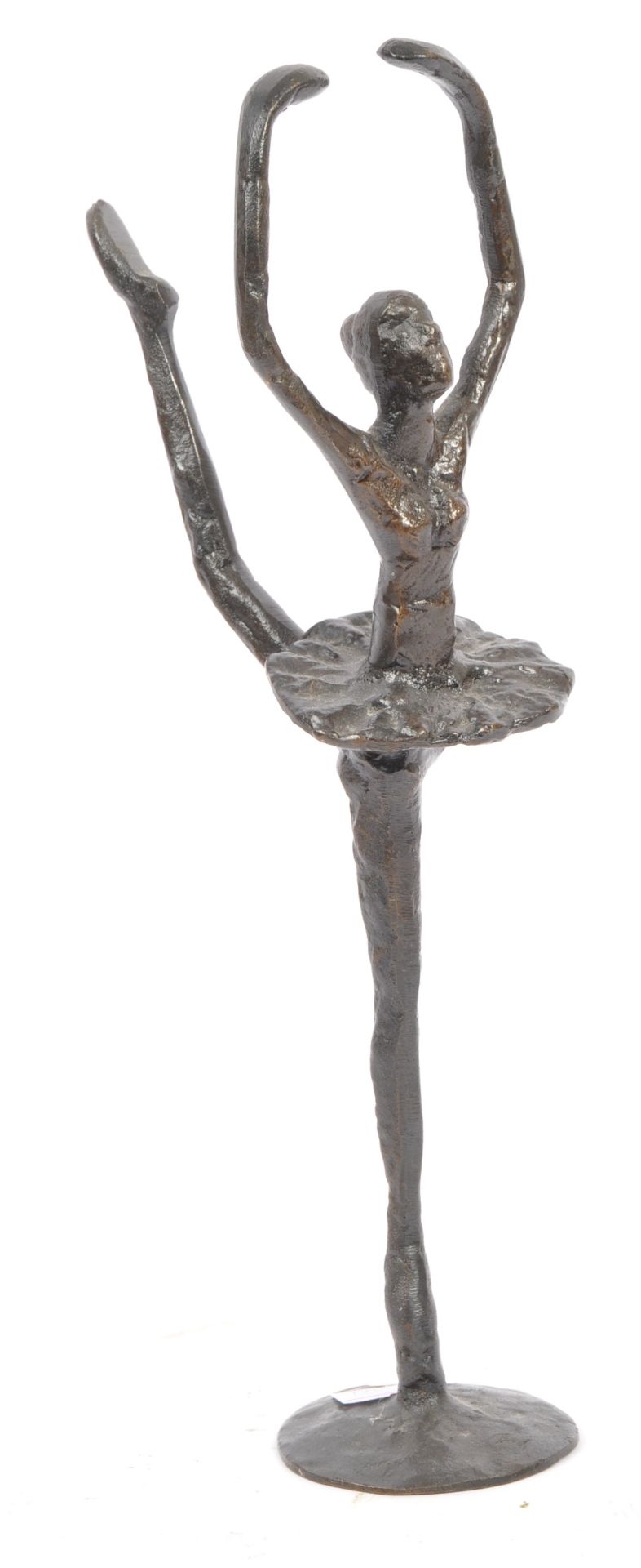 MODERNIST BRONZE DANCING STATUE FIGURINES BY BODRUL KHALIQUE - Image 4 of 5