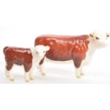 BESWICK HEREFORD CHAMPION OF CHAMPIONS COW & ANOTHER