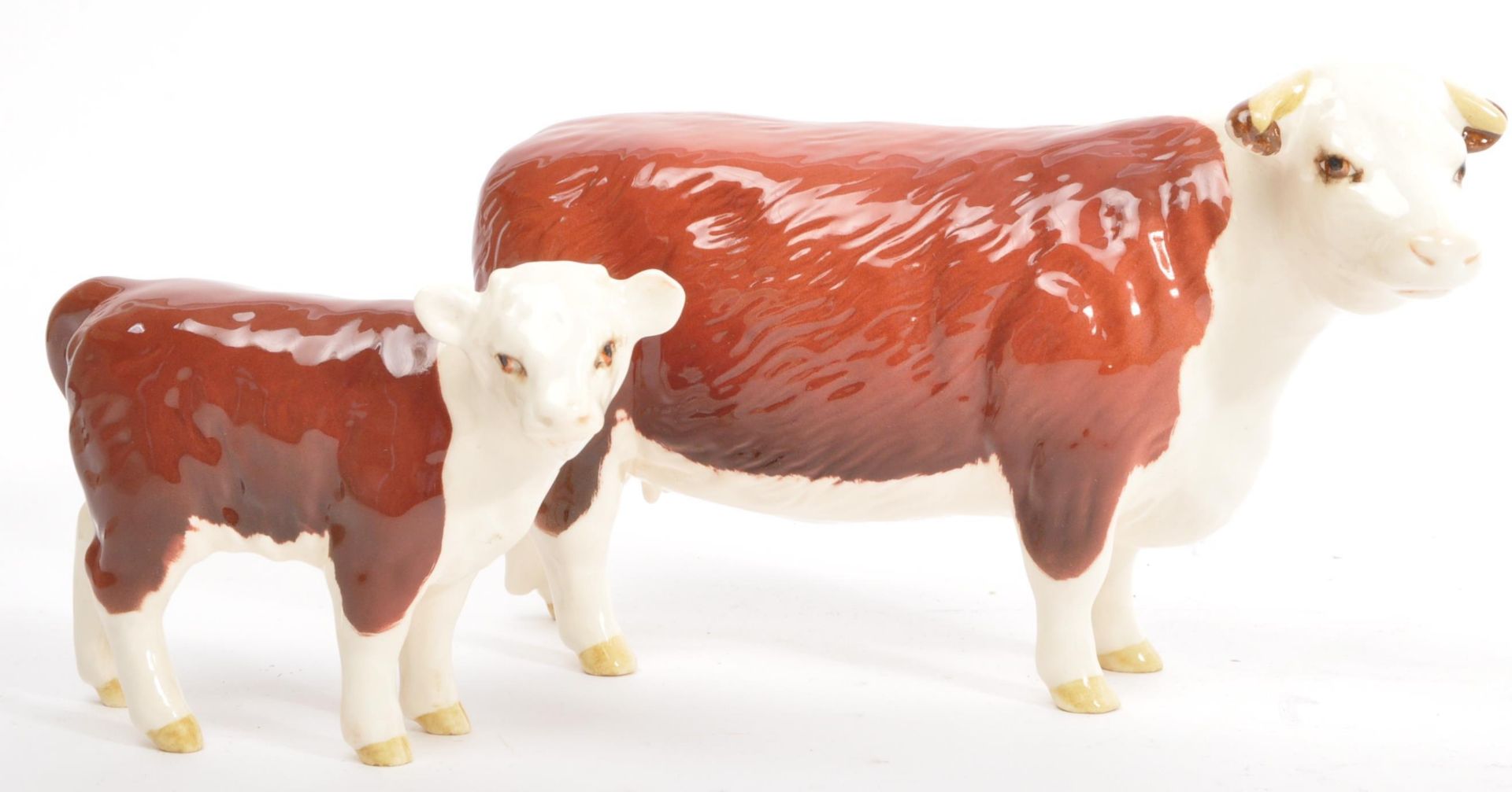 BESWICK HEREFORD CHAMPION OF CHAMPIONS COW & ANOTHER