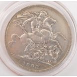 19TH CENTURY VICTORIAN 1894 SILVER CROWN COIN