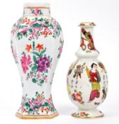 TWO 19TH CENTURY CHINESE / ORIENTAL HAND PAINTED VASES