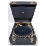 20TH CENTURY RETRO PORTABLE GOLDRING GRAMOPHONE