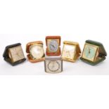 COLLECTION OF 20TH CENTURY CASED TRAVEL CLOCKS