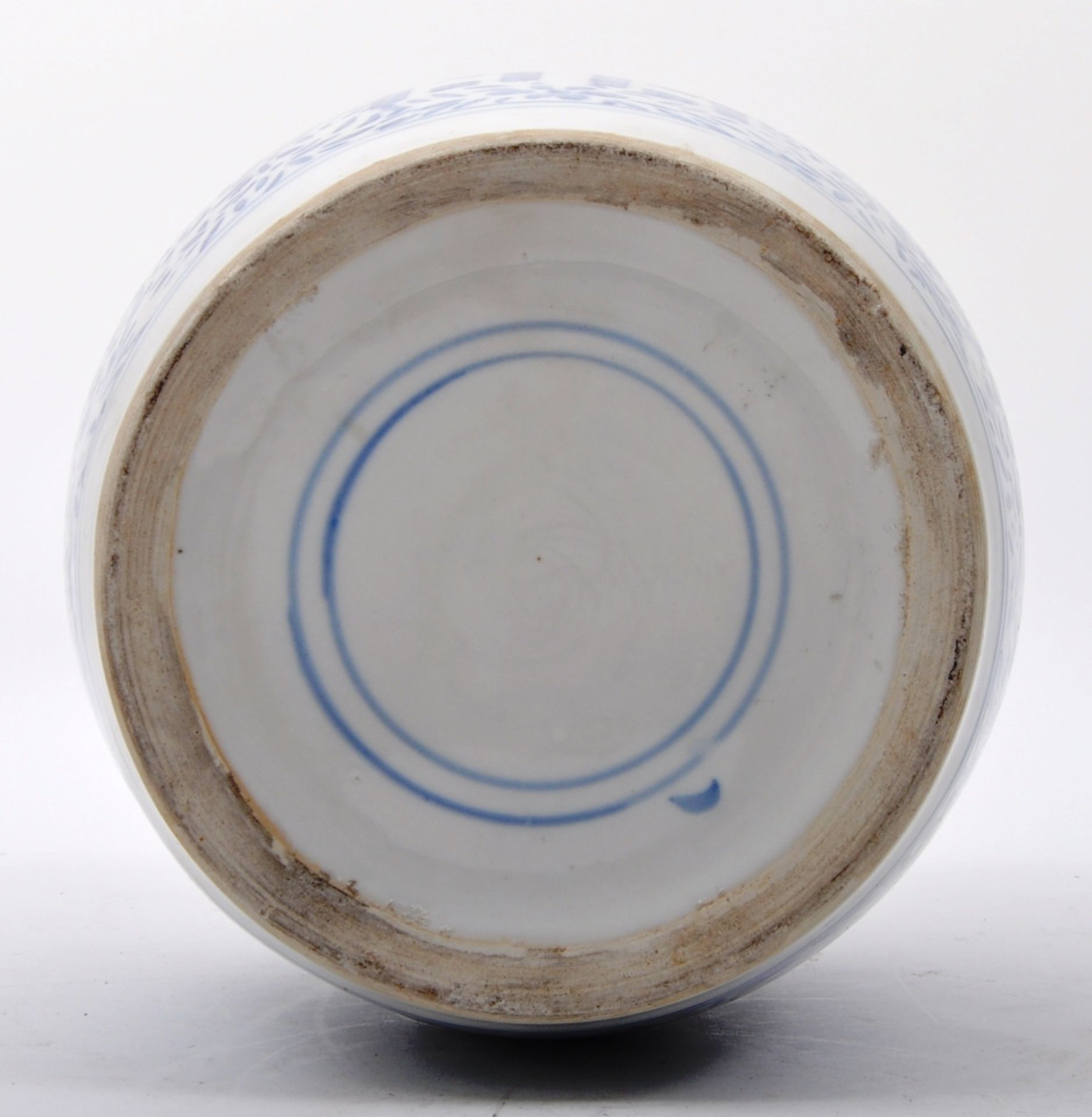 19TH CENTURY QING DYNASTY BLUE AND WHITE GINGER JAR - Image 7 of 7