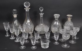 COLLECTION 19TH CENTURY & LATER GLASS DECANTERS & GLASSES