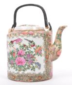 19TH CENTURY CHINESE FAMILLE ROSE LARGE TEAPOT