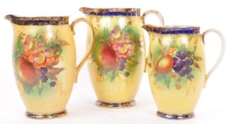 COLLECTION OF THREE EARLY 20TH CENTURY CERAMIC POTTERY JUGS