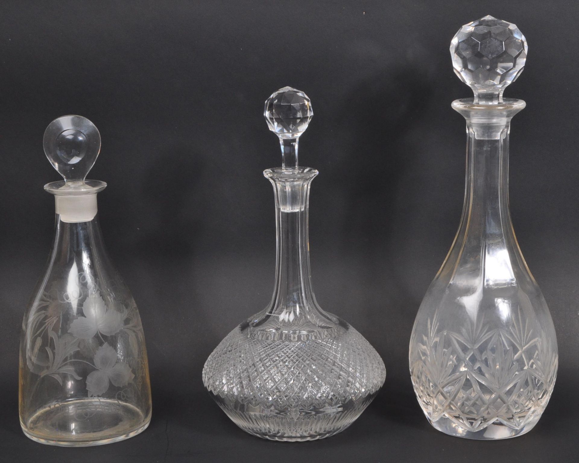 COLLECTION 19TH CENTURY & LATER GLASS DECANTERS & GLASSES - Image 7 of 7