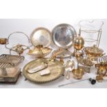 LARGE COLLECTION OF 20TH CENTURY SILVER PLATED ITEMS