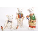 COLLECTION OF ROYAL CROWN DERBY MINIATURE TEDDY BEARS