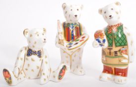 COLLECTION OF ROYAL CROWN DERBY MINIATURE TEDDY BEARS