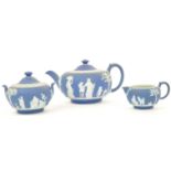 19TH CENTURY WEDGWOOD JASPERWARE TEA SERVICE