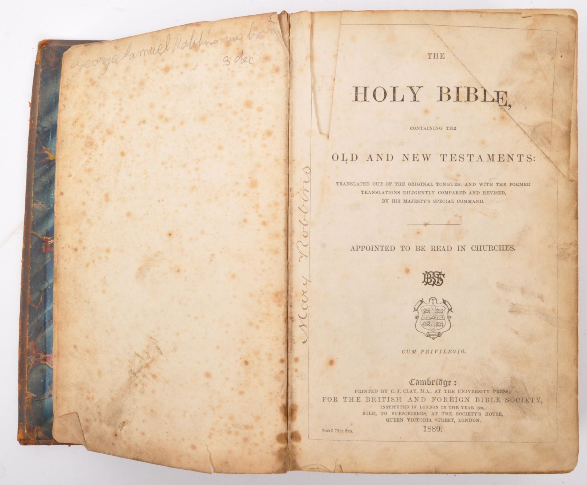 TWO 19TH CENTURY BAYLEYS & THE FIRST BOOK OF SAMUEL BIBLES - Image 3 of 10