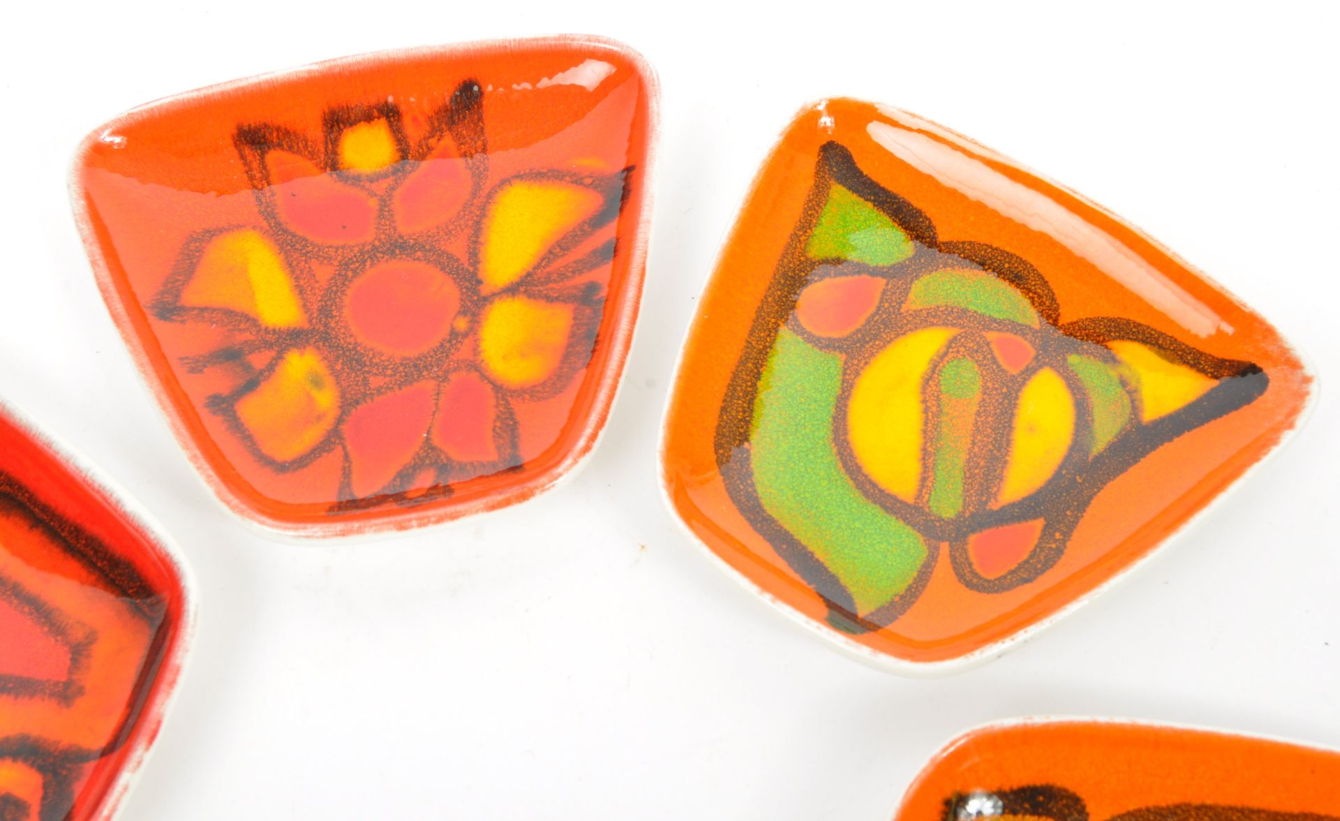 COLLECTION OF SIX DELPHIS RANGE PIN DISHES BY POOLE POTTERY - Image 3 of 6