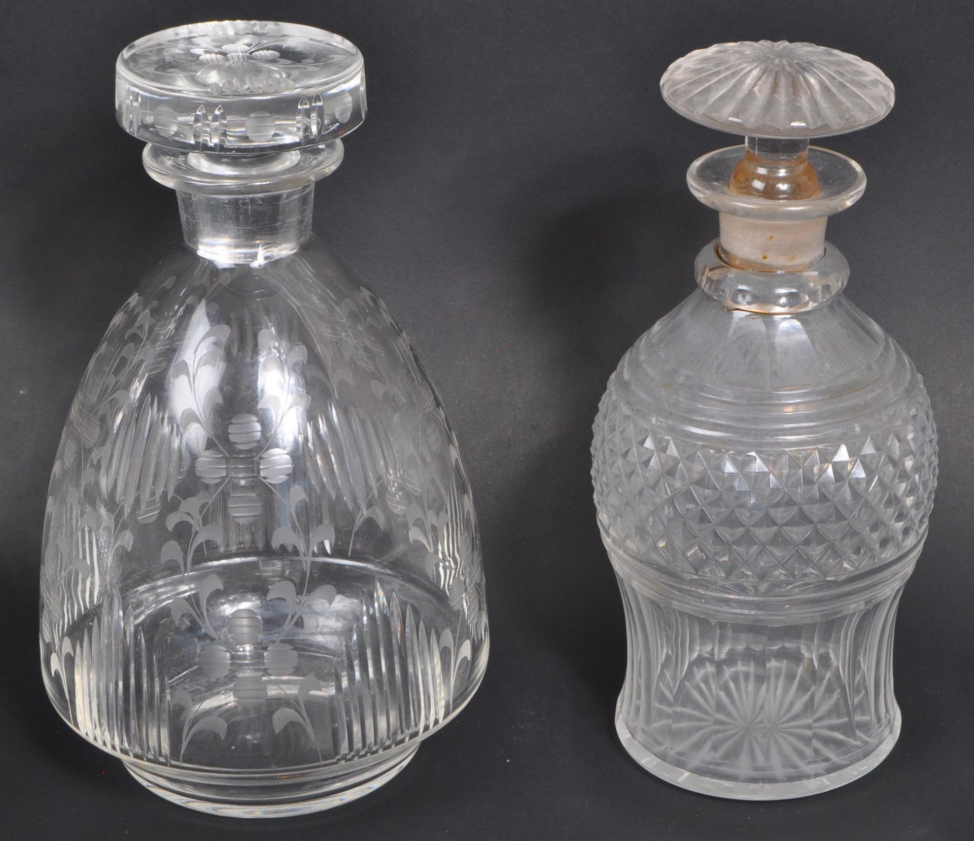COLLECTION 19TH CENTURY & LATER GLASS DECANTERS & GLASSES - Image 3 of 7