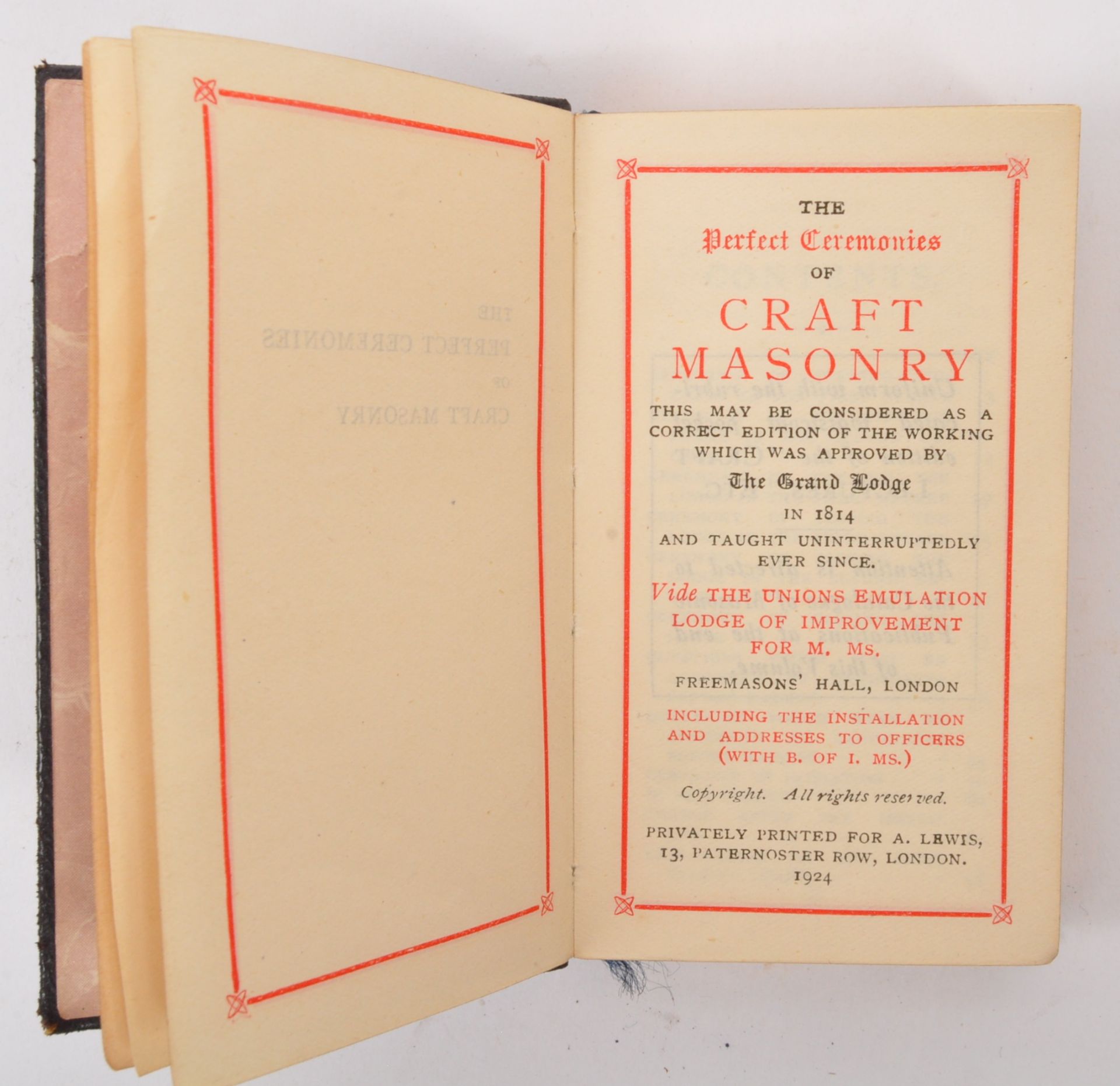 20TH CENTURY HALLMARKED SILVER MASONIC MEDAL & CEREMONY BOOK - Bild 4 aus 5