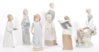 COLLECTION OF SIX VINTAGE NAO BY LLADRO PORCELAIN FIGURINES