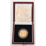 22CT GOLD PROOF FULL 1999 SOVEREIGN - BOXED WITH CERTIFICATE