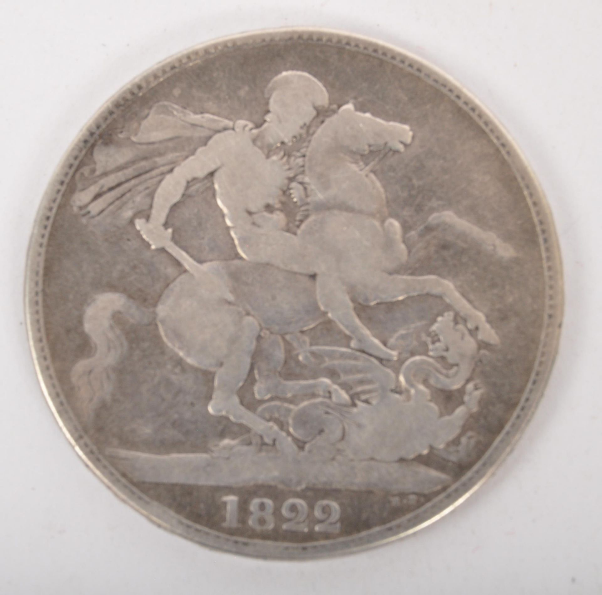 EARLY 19TH CENTURY 1822 GEORGE III SILVER CROWN COIN - Image 2 of 4