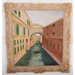 OIL ON CANVAS PAINTING BRIDGE OF SIGHS BY CIOTTA SIGNED