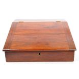 VICTORIAN 19TH CENTURY MAHOGANY TRAVEL WRITING SLOPE