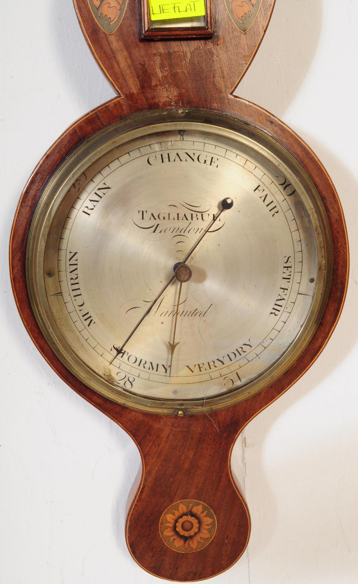 19TH CENTURY WILLIAM IV MERCURY WALL BAROMETER - Bild 3 aus 6