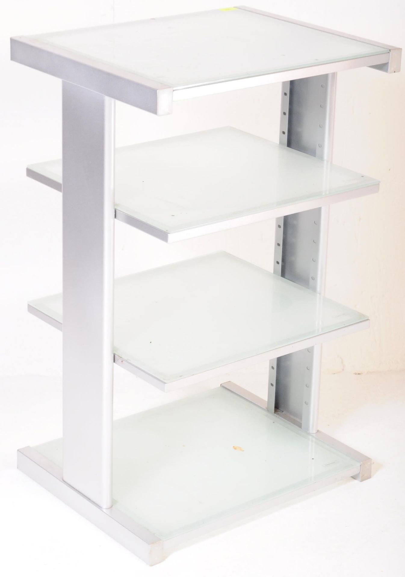 RETRO VINTAGE MID 20TH CENTURY GLASS TIERED SHELVING STAND - Image 2 of 4