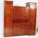 19TH CENTURY FLAME MAHOGANY SENTRY BOX WARDROBE