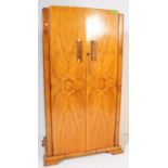 1930'S ART DECO WALNUT VENEERED BACHELORS WARDROBE