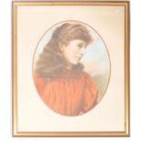 WILLIAM DRUMMOND YOUNG - VICTORIAN PASTEL PORTRAIT OF LADY