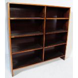 LARGE EARLY 20TH CENTURY MAHOGANY TWIN SECTION BOOKCASE