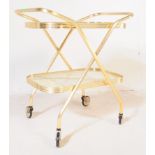 VINTAGE MID CENTURY FAUX MARBLE HOLLYWOOD SERVING TROLLEY